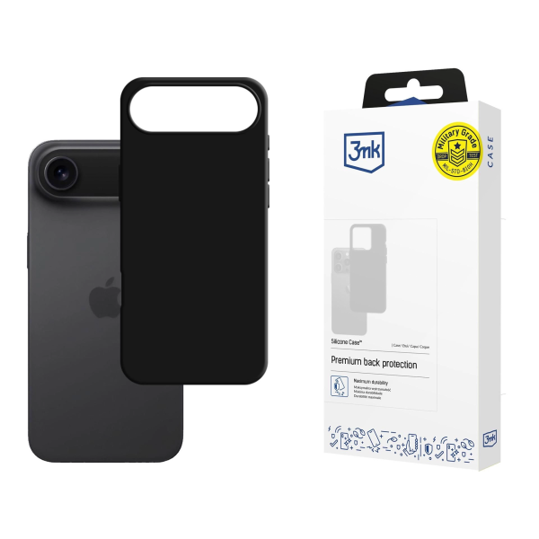 3MK Silicone Case iPhone 17 Air Black | Klikk Malta