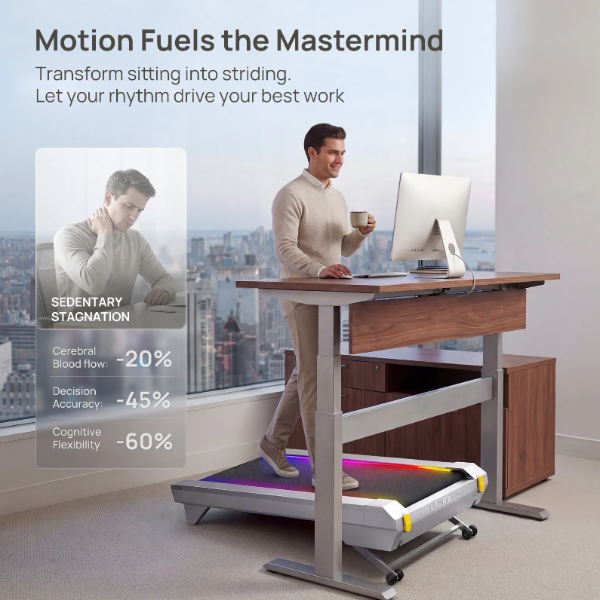 Urevo CyberPad for Office 2 Electric Treadmill Silver