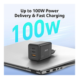 Acer 100W GaN Wall Charger (2xUSB-C 1xUSB-A... | Klikk Malta