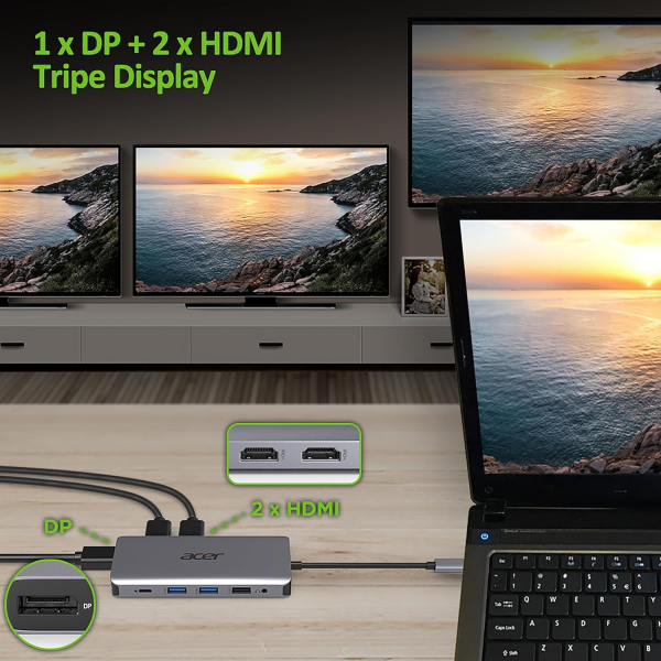 Acer 12-in-1 USB-C Docking Station (DP, 2xH... | Klikk Malta