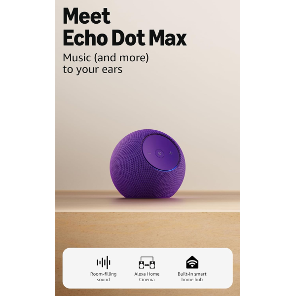 Amazon Echo Dot Max Amethyst (Purple) | Klikk Malta
