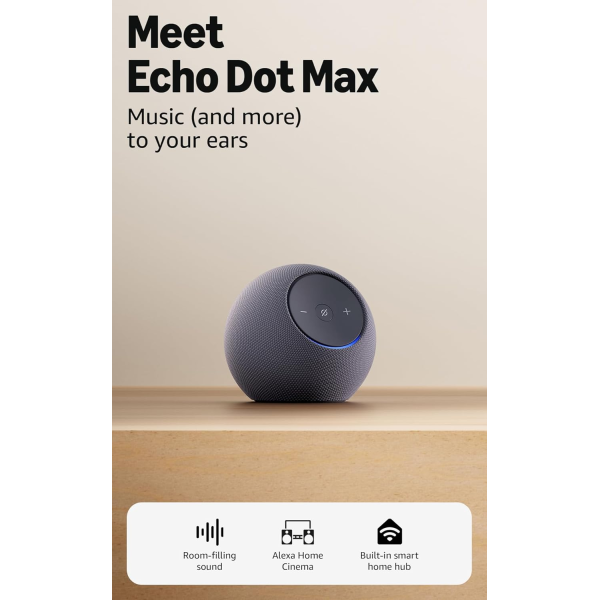 Amazon Echo Dot Max Graphite | Klikk Malta