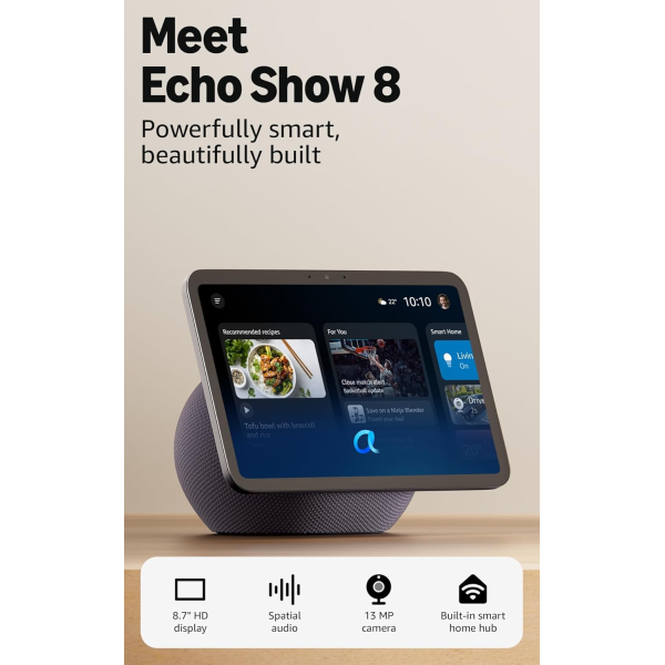 Amazon Echo Show 8 (4th gen) Black | Klikk Malta