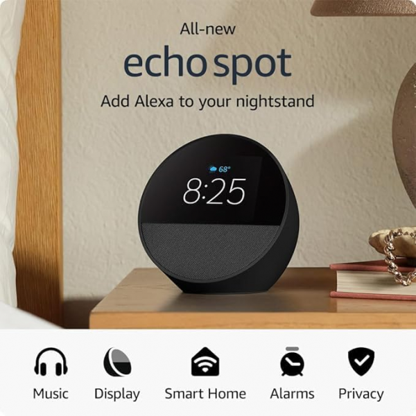 Amazon Echo Spot Alarm Clock & Bluetooth Al... | Klikk Malta