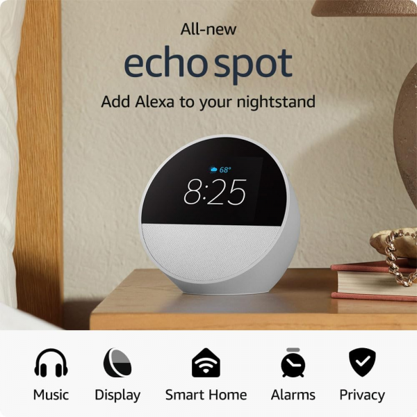 Amazon Echo Spot Alarm Clock & Bluetooth Al... | Klikk Malta