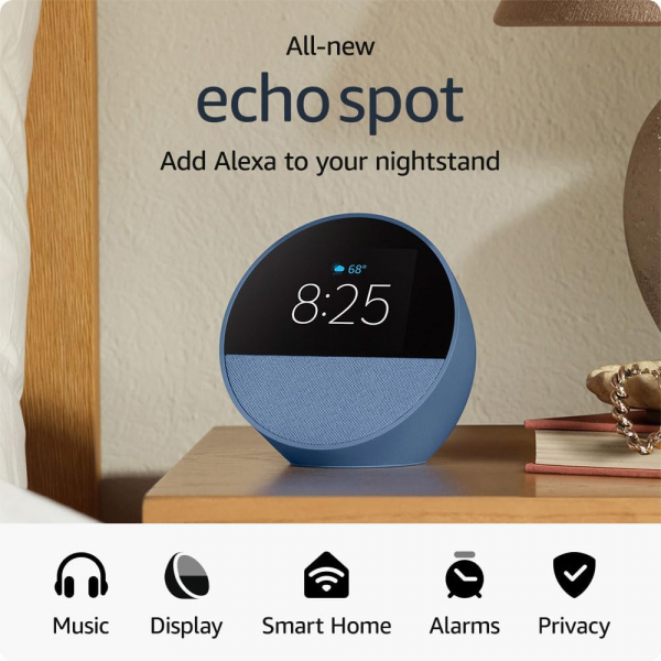 Amazon Echo Spot Alarm Clock & Bluetooth Al... | Klikk Malta