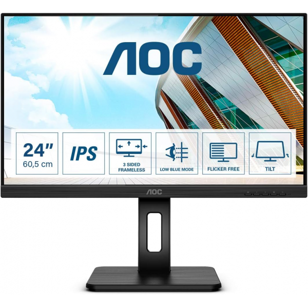 AOC 24 inch 75Hz Quad HD IPS LED Monitor | Klikk Malta