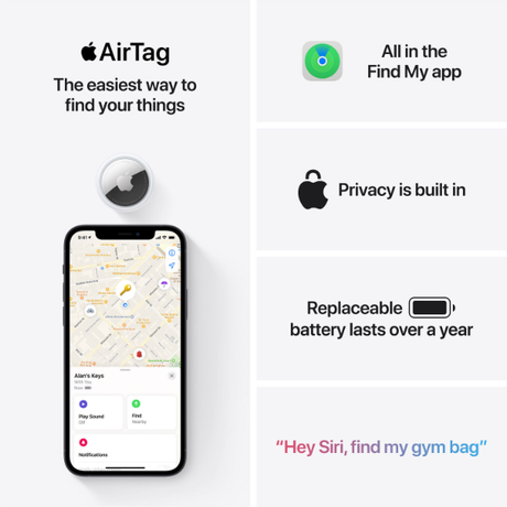 Apple AirTag (4 Pack) | Klikk Malta