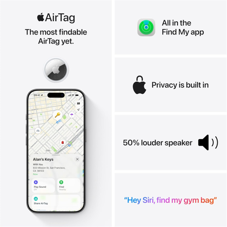 Apple AirTag 2nd Gen 4-pack | Klikk Malta