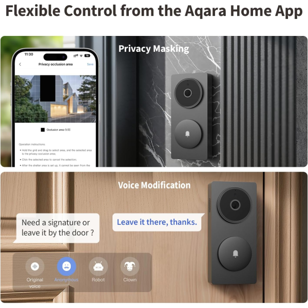 Aqara Doorbell Camera Hub G410 Select Black | Klikk Malta