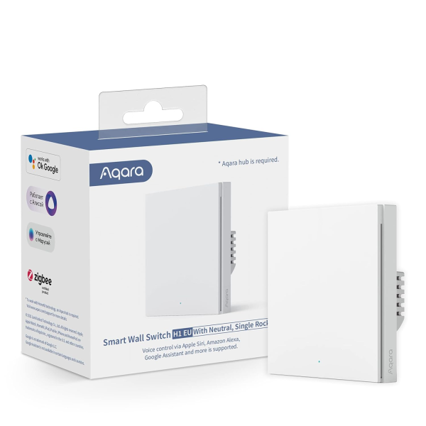 Aqara Smart Wall Switch H1 Single Rocker w/... | Klikk Malta