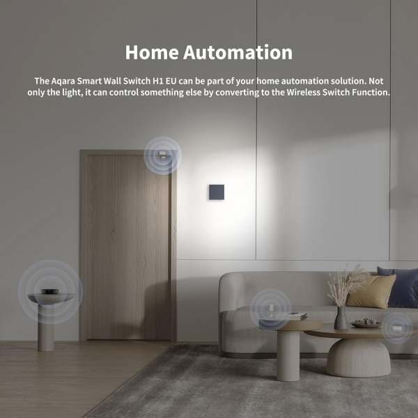 Aqara Smart Wall Switch H1 Single Rocker wo... | Klikk Malta