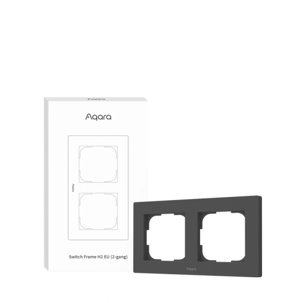 Aqara Switch Frame H2 EU 2-gang Grey | Klikk Malta
