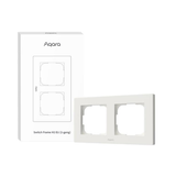 Aqara Switch Frame H2 EU 2-gang White | Klikk Malta