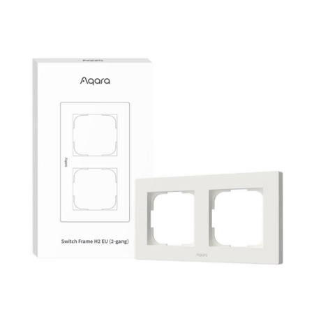 Aqara Switch Frame H2 EU 2-gang White | Klikk Malta