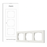 Aqara Switch Frame H2 EU 3-gang White | Klikk Malta