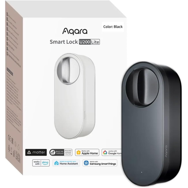 Aqara U200 Door Lock Lite Black | Klikk Malta
