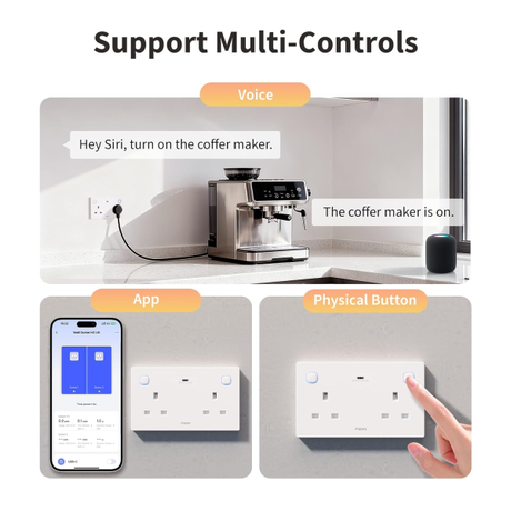 Aqara Wall Outlet H2 UK | Klikk Malta