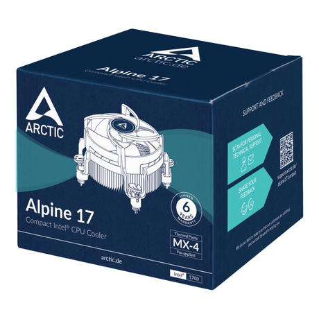 Arctic Alpine 17 Compact Intel CPU Cooler | Klikk Malta