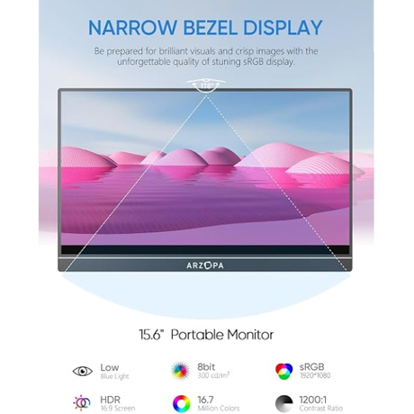 Arzopa A1 15.6'' Portable Monitor | Klikk Malta