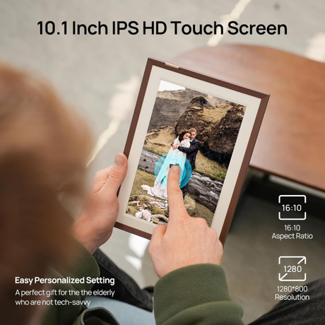 Arzopa D10 10.1 inch Digital Frame Dark Brown | Klikk Malta