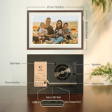 Arzopa D10 10.1 inch Digital Frame Dark Brown | Klikk Malta