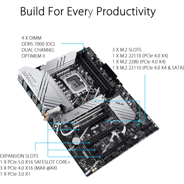 ASUS Prime Z790-P WIFI DDR5 LGA1700 ATX | Klikk Malta
