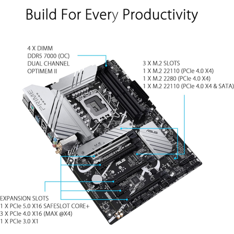 ASUS Prime Z790-P WIFI DDR5 LGA1700 ATX | Klikk Malta