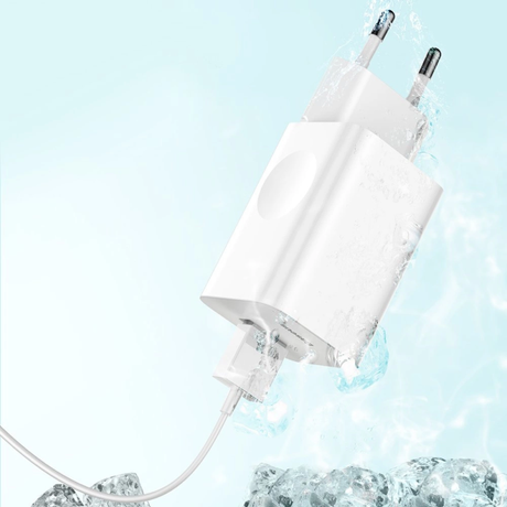 Baseus 24W Charger 3A USB-A EU Plug White | Klikk Malta