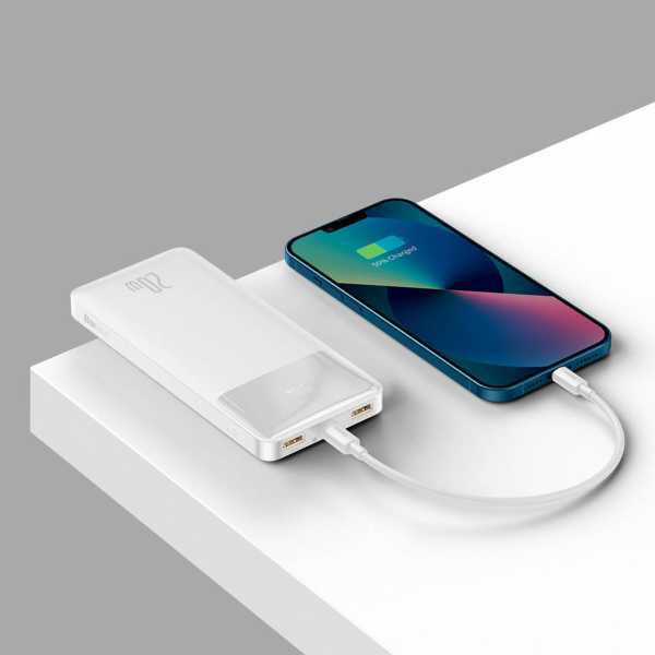 Baseus Bipow 10000mAh 20W Powerbank White | Klikk Malta