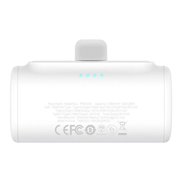 Baseus Powerbank Compact 5000mAh USB-C 20W | Klikk Malta