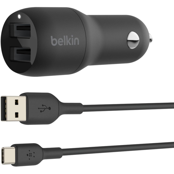 Belkin BoostCharge 24W Dual USB-A Car Charg... | Klikk Malta