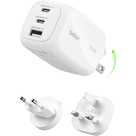 Belkin BoostCharge Pro 3-port GaN Charger 1... | Klikk Malta