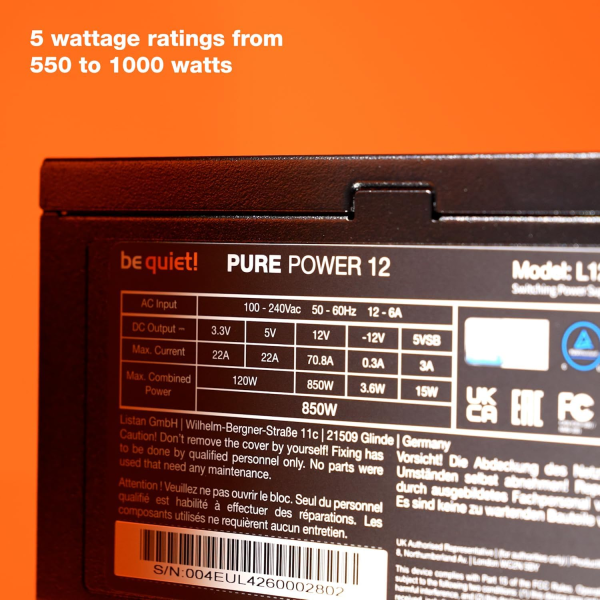 be quiet! PURE POWER 12 1000W 80+ Gold Powe... | Klikk Malta