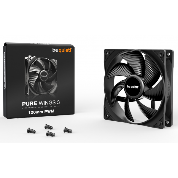be quiet! Pure Wings 3 120mm PWM Fan Black | Klikk Malta