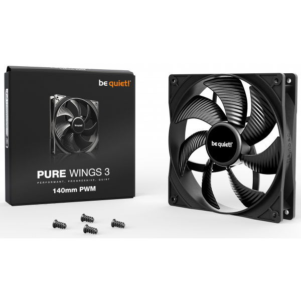 be quiet! Pure Wings 3 140mm PWM Fan Black | Klikk Malta