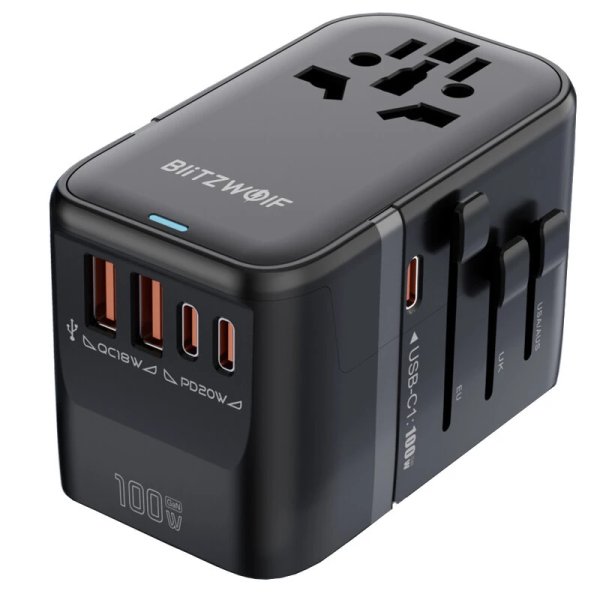 Blitzwolf 100W 2xUSB PD + 2xC QC + C GaN Tr... | Klikk Malta