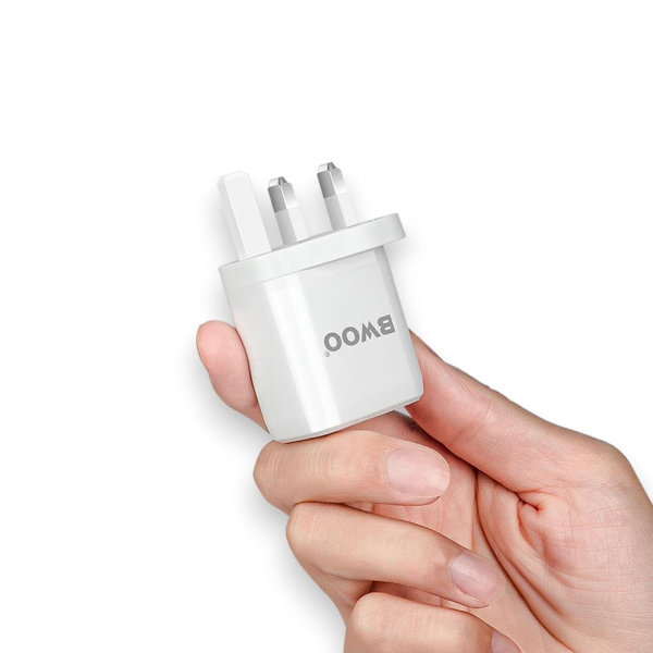BWOO 12W Dual USB UK Mobile Phone Wall Charger | Klikk Malta