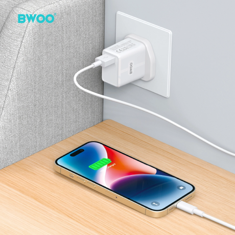 BWOO 20W + QC 18W Dual USB A Wall Charger | Klikk Malta