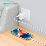 BWOO 20W + QC 18W Dual USB-C Wall Charger | Klikk Malta