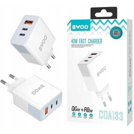 BWOO 40W Wall EU Travel Charger | Klikk Malta