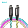 BWOO RGB 1M USB-C to USB-C Cable | Klikk Malta
