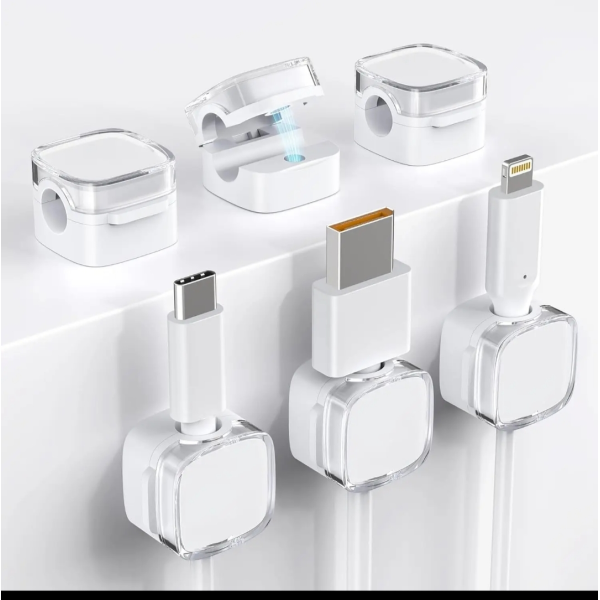 Cable Holders (6-pack) Black and White | Klikk Malta