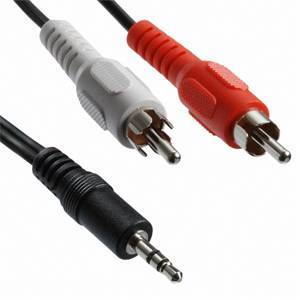 CDL 3.5mm Jack (M) to 2xRCA (M) Cable 3m | Klikk Malta