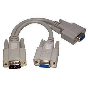 CDL VGA (M) to 2xVGA (F) Splitter Cable 0.2m | Klikk Malta