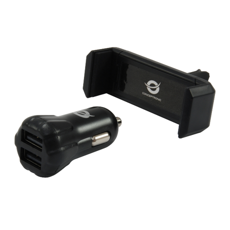 Conceptronic 2 Port USB Car Charger Kit | Klikk Malta