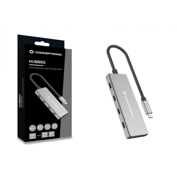 Conceptronic 4-port USB-C Hub | Klikk Malta
