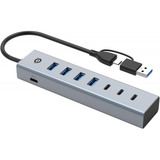 Conceptronic 7-port USB-C/A Hub ( 3xUSB-C 4... | Klikk Malta