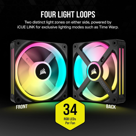 Corsair iCUE Link QX120 RGB 120mm Fan Kit x... | Klikk Malta