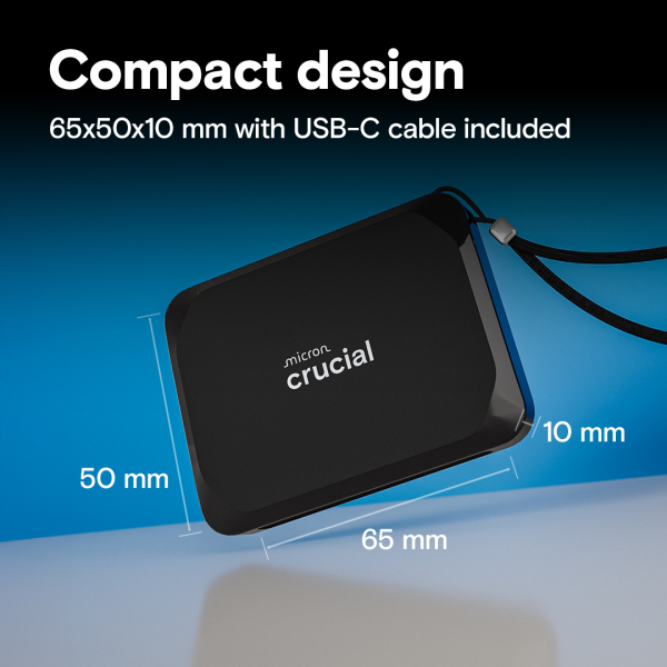Crucial X9 1TB USB 3.2 Gen 2 External SSD | Klikk Malta